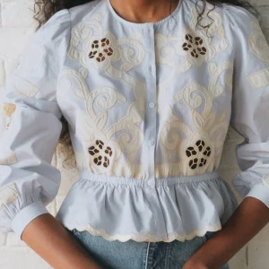 HEIDD Spring Summer 2026 Heavy Embroidery Long Sleeve Shirt Waist Cinched Ruffle Hem Cotton Vintage Style Women's Shirt - AliExpress Shirts & Blouses