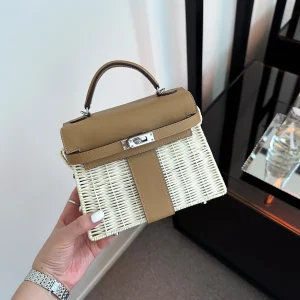 Bolsa crossbody feminina francesa de verão Bolsa de tecido de palha Kelly Picnic Basket Bag for Women - AliExpress Women's Handbags