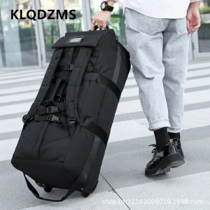 KLQDZMS Waterproof Luggage Bag Oxford Cloth Run Trolley Bag Large Capacity Double Shoulder Travel Bag with Wheels Handbag - AliExpress Travel Bags