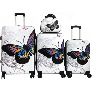 4-Piece Luggage Set, Cute Carry-On, Women's Fashion, White Sizes 14/20/24/28 - AliExpress Luggage