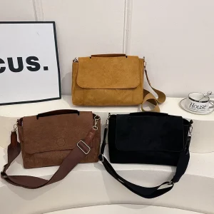 DHL30pcs Crossbody Bags Matte Deerskin Velvet Plain Large Capacity Cross Long Handbag Winter - AliExpress Women's Handbags
