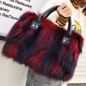 Fox Fur Handbag Women Winter Fluffy Messenger Bag High Quality Fashion Large Size Shoulder Travel Bag Luxury Evening Bags - AliExpress Travel Bags
