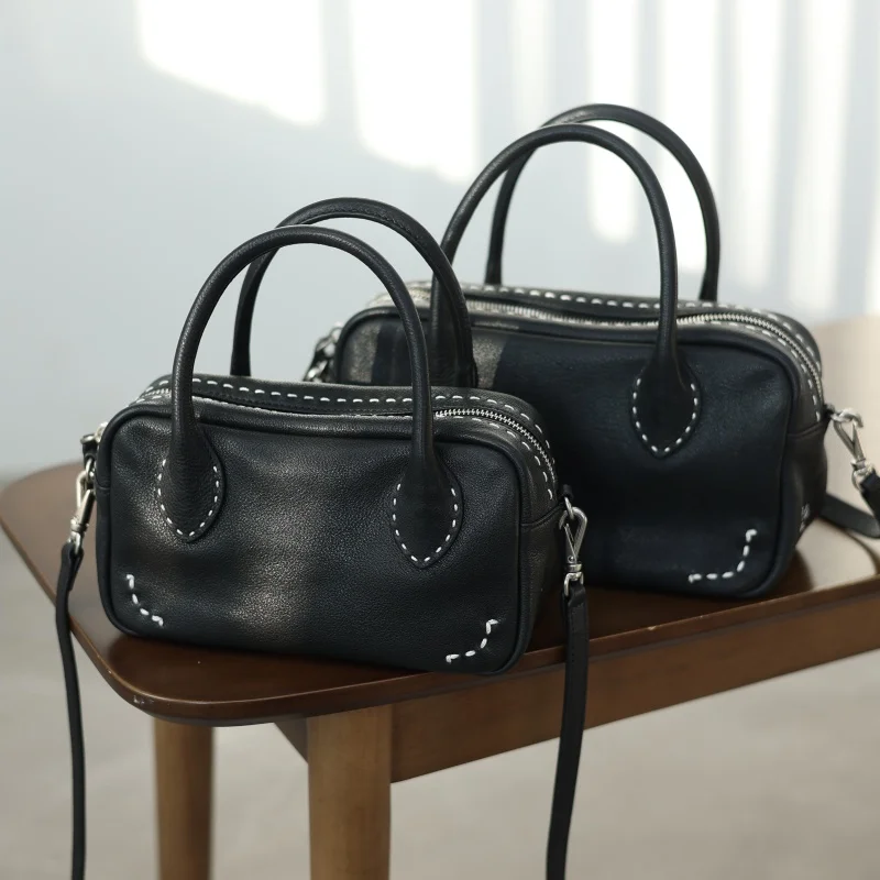 Women Genuine Leather Elegant Crossbody Bags Soft Handbag With Detachable And Adjustable Shoudler Strap And Hand Embroidery - AliExpress Women's Handbags