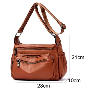 women's shoulder bag genuine leather minimalist Horizontal Square black Multi-functional design vintage y2k crossbody bag - AliExpress Women's Handbags