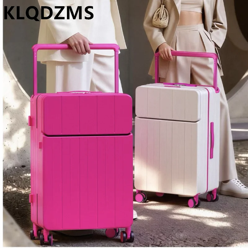 KLQDZMS Front Opening Luggage Compartment For Women 2026 New Multifunctional 20 Inch Boarding With Wide Pull Rod Travel Suitcase - AliExpress Luggage