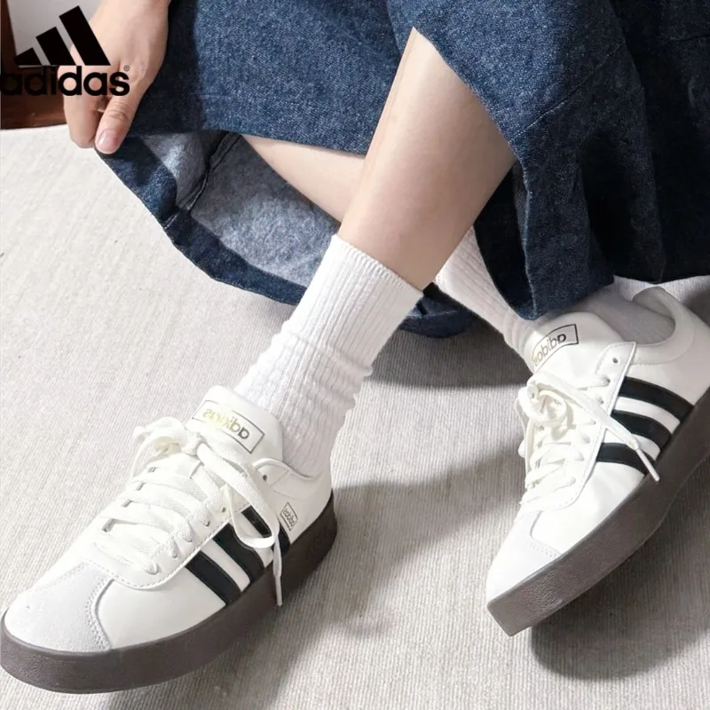 Adidas VL COURT Men's and Women's Retro Sports and Leisure Board Shoes, White Shoes, German Training Shoes JQ1501 - AliExpress Sneakers