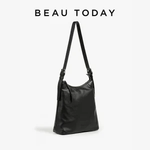 BEAUTODAY Shoulder Bags Handbags Women Cow Leather Large Capacity Solid Ladies Zipper Bags Handmade 62080 - AliExpress Women's Handbags