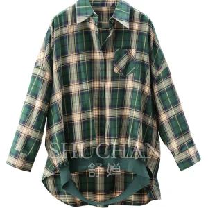 plaid shirt Genius Design Legal Concave Shape Loose Rib Arc Pendulum 100% Cotton Shirt Women's 89M9 - AliExpress Shirts & Blouses