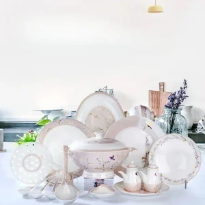 Party Luxury Home Dinnerware Sets Plates Kitchen Porcelain Fine China Dinnerware Gift Women Vajilla Platos Tableware Set - AliExpress Kitchen,Dining & Bar