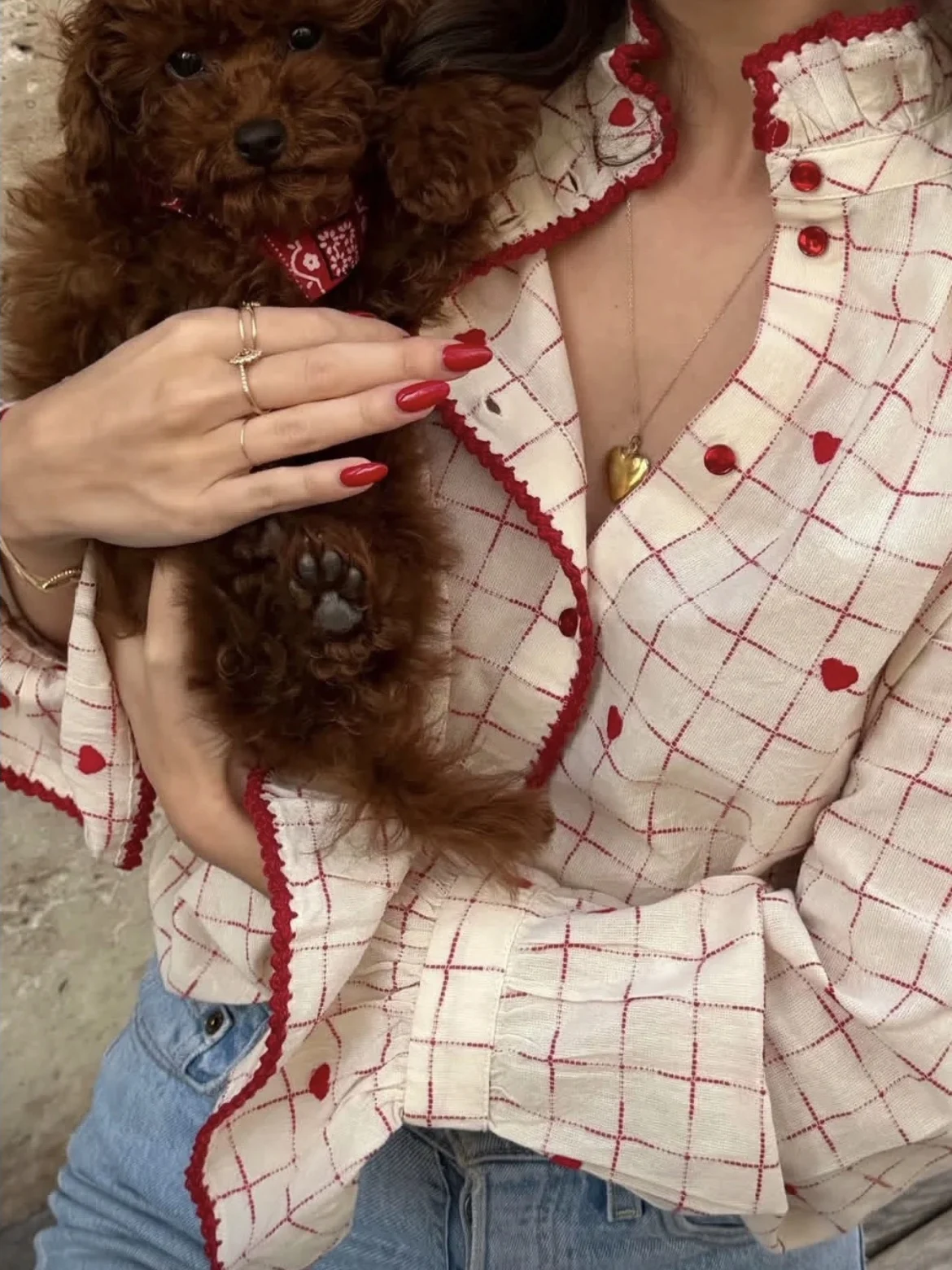 HEIDD Early Spring 2026 Cotton Shirt with Long Sleeves Collar Design And Wood Grain Embroidery Pattern Women's Fashion - AliExpress Shirts & Blouses
