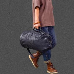 2025 New Large Capacity Genuine Leather Men Handbags Shoulder Backpack Crossbody Bucket Bag Motorcycle Cowhide Travel Bags - AliExpress Women's Handbags