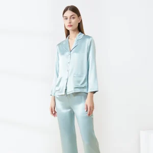 22MM Real Mulberry Silk Christmas Pjs Long Sleeve Pajama Set Comfortable Sleepwear Elegant Women's Pajamas With Trousers Pijamas - AliExpress Women's Sleep & Lounge