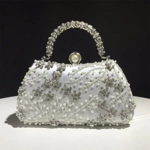 2026 New Handmade Pearl Embroidered Diamond Set Pearl Handbag for Women's Fashion, Light Luxury, Trendy, Versatile Banquet Bag - AliExpress Women's Handbags