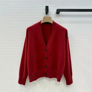 Women's V-neck cashmere knit cardigan, fashionable, simple, and casual pullover sweater, high-quality sweater, autumn, new style - AliExpress Sweaters&Jumpers