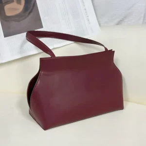 Mendy Canvas Spliced Leather Tote Double Buckle Flap Handbag Structured Trapezoid Shoulder Purse Japanese Korean Minimalist Inte - AliExpress Women's Handbags