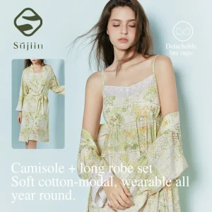 SUJIIN Modal Floral Pajama Set for Women 2 Piece Cami Dress Pajamas and Robes 2026 Spring Summer Soft Nightgowns Woman XJ015 - AliExpress Women's Sleep & Lounge
