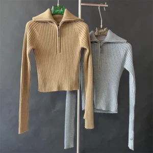 Cardigan for women New elastic knitted slim fit long sleeved top for autumn 2025 wool blend Women's sweater Casual Women's coat - AliExpress Sweaters&Jumpers