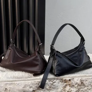 Fashion Retro Simple Niche Genuine Leather Women Hobo BagHandbag Casual Real Leather Lady Armpit Shoulder Crossbody Bag New - AliExpress Women's Handbags