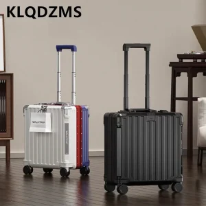 KLQDZMS Handheld Travel Suitcase Small Aluminum Frame Boarding Box 18 Inch ABS+PC Trolley Case Women's With Wheel Luggage Bag - AliExpress Luggage