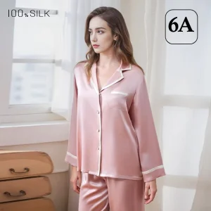 100% Mulberry Silk Pajamas Women Luxury Long Sleeve Soft Breathable Sleepwear Nightwear Set - AliExpress Women's Sleep & Lounge