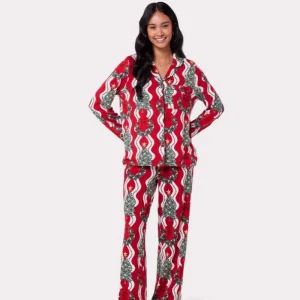 Women's European American Style Pajama Set Spring Autumn Long Sleeves Pants Christmas Print Trousers Cozy Lounging Party XL Size - AliExpress Women's Sleep & Lounge
