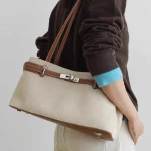 Fashion Hit-Colors Linen Long Women Tote Pillow BagHandbag Simple Lady Underarm Shoulder Commuter Bag New - AliExpress Women's Handbags