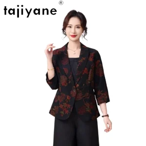 TAJIYANE 100% Mulberry Silk Blouse for Woman Fashion Spring Suit Coats Real Xiangyun Sha Shirts New in Women Clothes 2026 блузка - AliExpress Shirts & Blouses