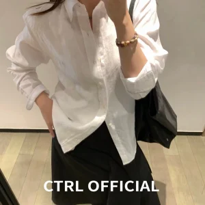 Lightweight Classic Embroidered Linen Long Sleeve Shirt Versatile Casual Style Skin-friendly Breathable Women's Summer Fashion - AliExpress Shirts & Blouses