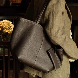 Minimalist Fashion Simple Genuine Leather Women BagHandbag Real Cowhide Soft Leather Tote Shoulder Commuter Shopping Bag Big - AliExpress Women's Handbags