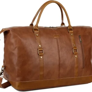 Vegan Leather Travel Duffel Tote Bag Overnight Weekender Bag Oversized for Men and Women HB-14 (Brown) - AliExpress Travel Bags