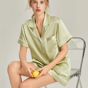 SuyaDream, Women Silk Pajamas, 19mm 100%Real Silk, Short sleeves Sleepwear Set, 2026 Spring Summer Two-piece Nightwear, Pink - AliExpress Women's Sleep & Lounge