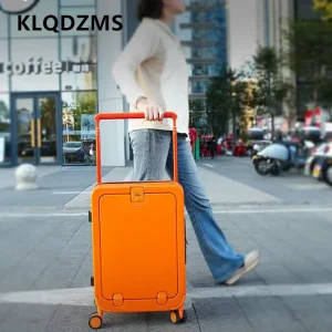 KLQDZMS Laptop Suitcase Front Opening Boarding Box 18"20"24 Inch Student Trolley Case Women's Password Box Rolling Luggage - AliExpress Luggage