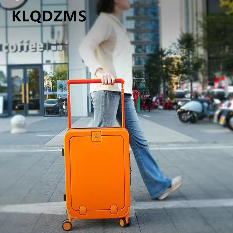 KLQDZMS Laptop Suitcase Front Opening Boarding Box 18"20"24 Inch Student Trolley Case Women's Password Box Rolling Luggage - AliExpress Luggage
