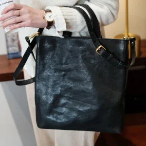 Simple vintage high quality vegetable tanned cowhide women's tote bag outdoor daily genuine leather ladies shoulder bag handbag - AliExpress Women's Handbags