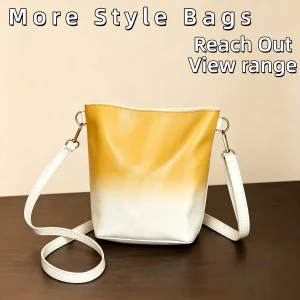 Large Capacity Lightweight Women Bucket Bag Genuine Leather Waterproof Handbag Simple Fashion Shoulder Crossbody Bags - AliExpress Women's Handbags