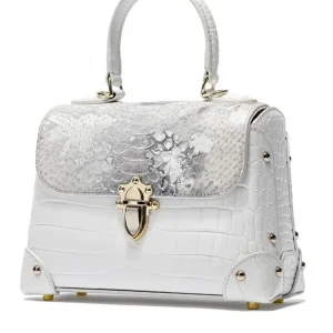 Office Ladies Elegant Singel Shoulder Bag High Quality Crocodile Skin Genuine Leather Tote Handbag Women Fashion Crossbody Bags - AliExpress Women's Handbags