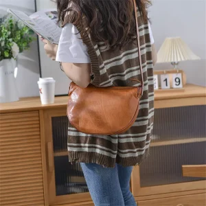 PNDME fashion vintage designer handmade genuine leather women's crossbody bag simple casual daily cow leather shoulder bag - AliExpress Women's Handbags