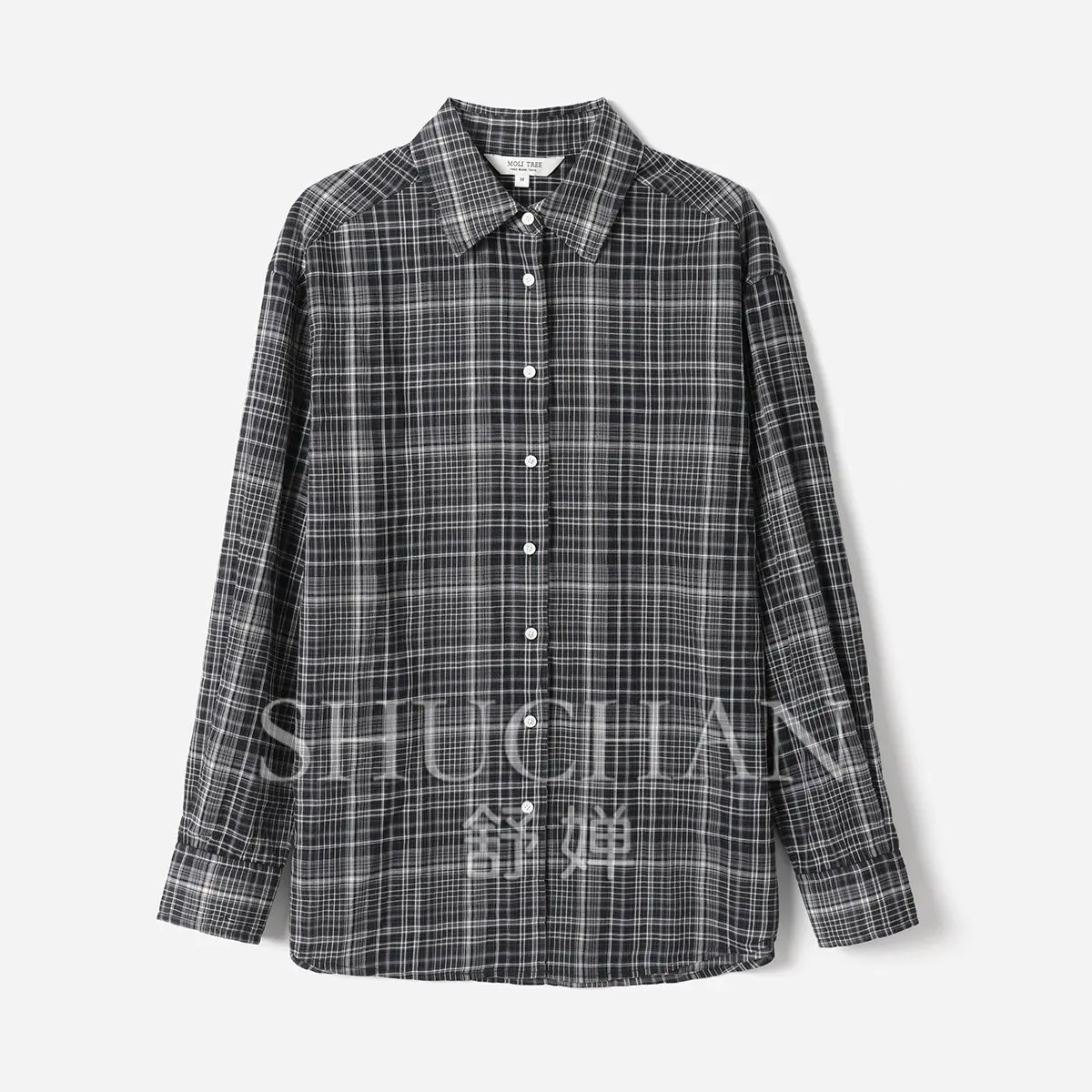 Shucha Shirt Women Classic Versatile Lapel Retro Plaid Cotton Long Sleeve Shirt Spring Girl - AliExpress Shirts & Blouses