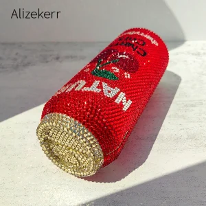 Alizekerr Cherry Cola Can Shaped Diamond Evening Bags Women Gorgeous Unique Stylish Rhinestone Clutch Purses And Handbags Party - AliExpress Women's Handbags