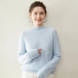 100% Cashmere Pullover Sweater Women Knitwear Clothes New Collection Cozy Autumn Winter Soft Warm Tops Mock Neck Female Jumper - AliExpress Sweaters&Jumpers