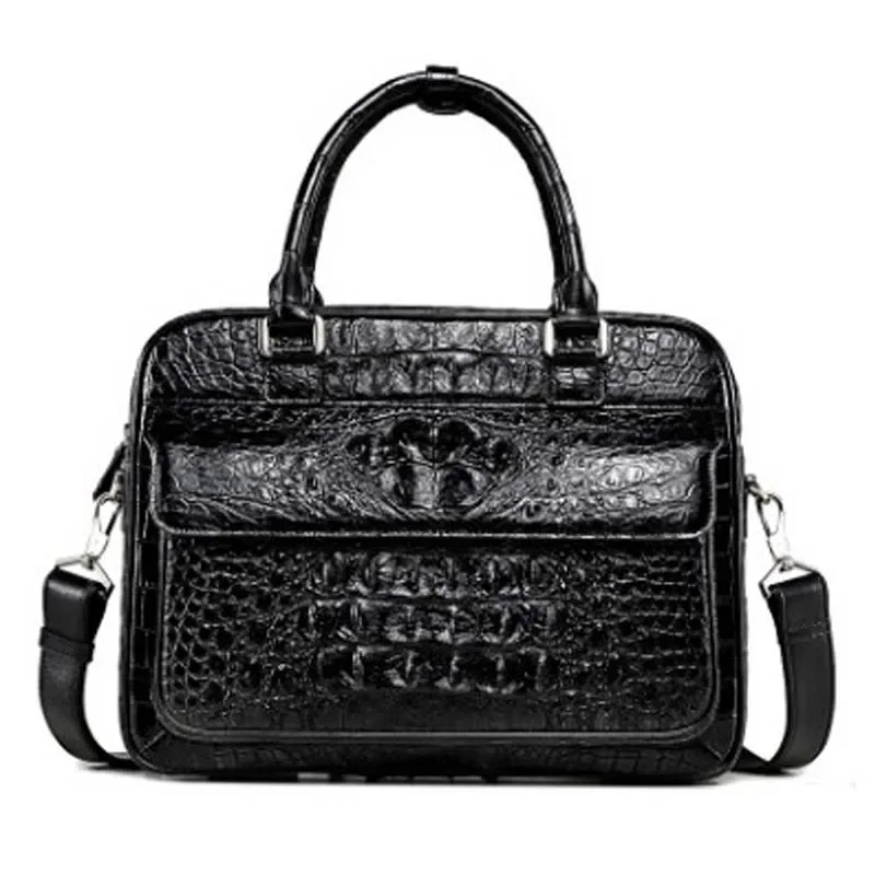 LINSHE crocodile briefcase male business handbag business crocodile leather bag - AliExpress Women's Handbags