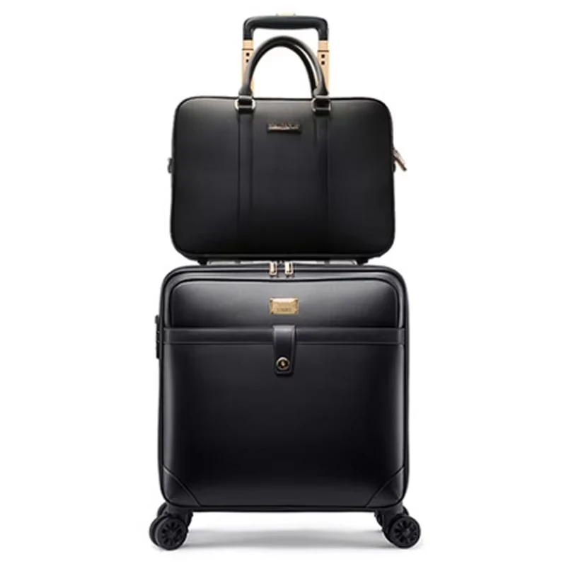 New Men High Quality Genuine Cow Leather Cabin Trolley Suitcase Women Large Capacity Business Rolling Luggage Sets on Wheel - AliExpress Luggage