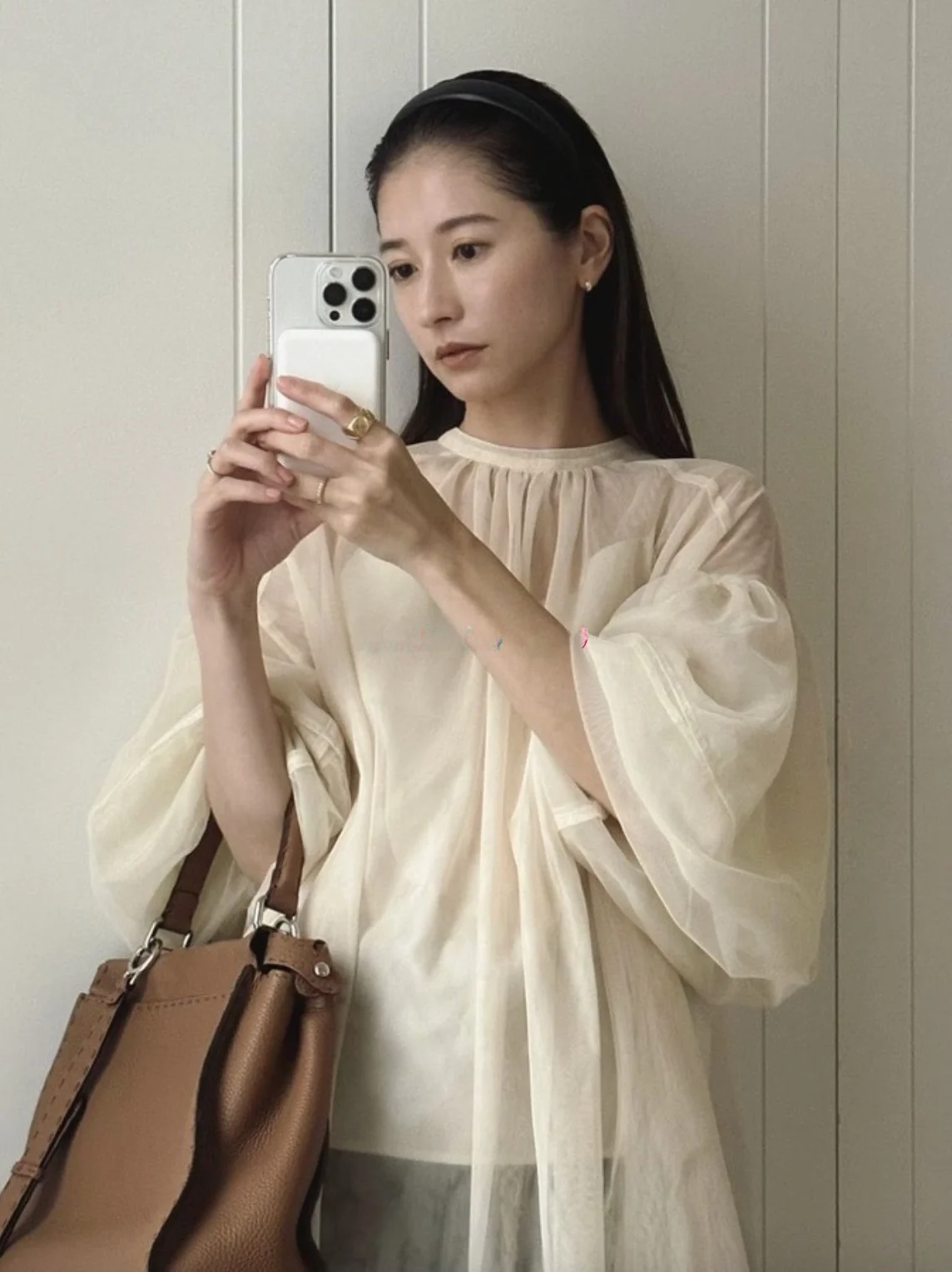 Loose Lazy Style! Additional D C1Ane Pure Color Semi-Transparent Lantern Sleeve Thin Shirt Women's Fashion Summer Polyester F... - AliExpress Shirts & Blouses