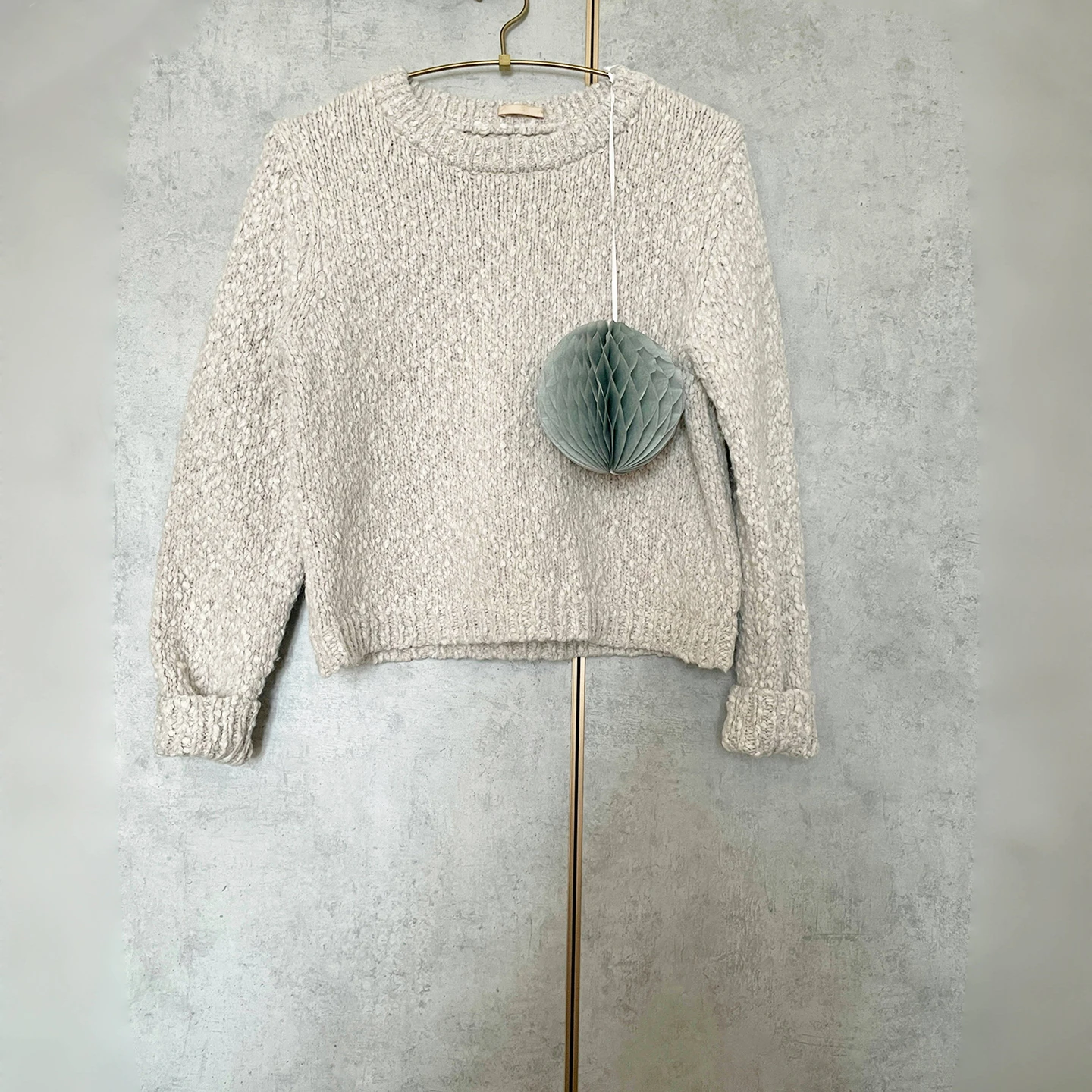 Loose Fit Knitted Wool Blend Sweater with Pearl Detail round Ne Long Sve Bla Cherry Garden Outerwear for Women - AliExpress Sweaters&Jumpers
