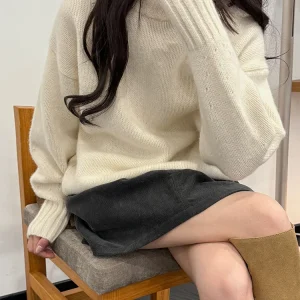 Alpaca wool embroidered sweater winter new style hide meat slimming loose top - AliExpress Sweaters&Jumpers