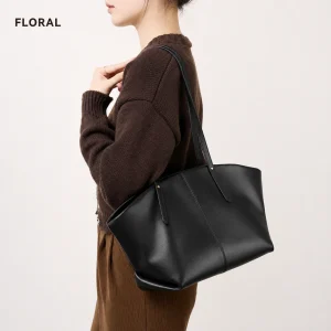 FLORAL 100% Genuine Leather Tote Bag for Women, Large Capacity Soft Leather Shoulder Handbag, Elegant Luxury Work Office Commute - AliExpress Women's Handbags