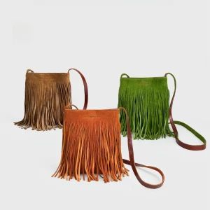 SpicyCapSoul Bohemian Fringe Bag Top Layer Calfskin Reverse Leather Single Shoulder Crossbody Vintage Artistic Style Women's Bag - AliExpress Women's Handbags