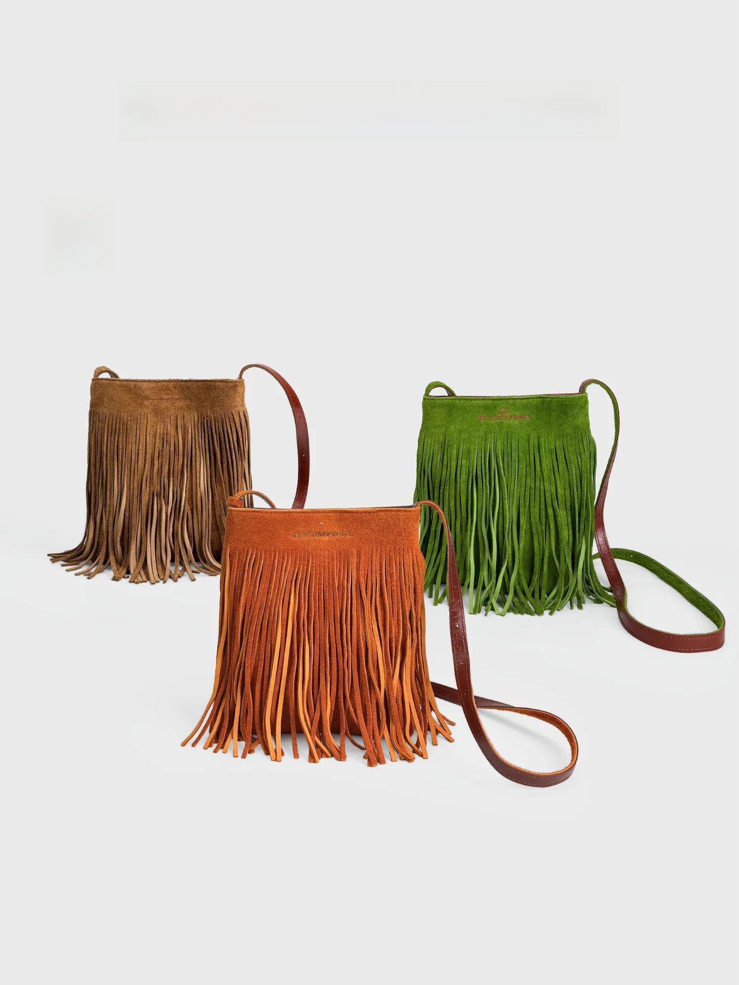 SpicyCapSoul Bohemian Fringe Bag Top Layer Calfskin Reverse Leather Single Shoulder Crossbody Vintage Artistic Style Women's Bag - AliExpress Women's Handbags