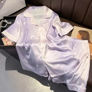 New High Quality Pajama Set Women's Short sleeved Shorts Silk Home Clothes  Thin Edition - AliExpress Women's Sleep & Lounge