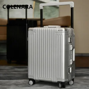 COLENARA Rolling Suitcase Women's Large-capacity Thickened Aluminum Frame Trolley Case Men's 24"26 Inch with Wheels Luggage - AliExpress Luggage